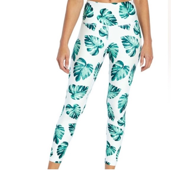 🌴 Wildfox Palm Contender compression Ankle Tights LARGE NWOT - Picture 1 of 8